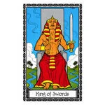 Mystical illustration representing King of Swords