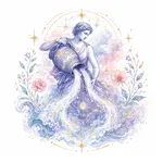 Mystical illustration representing Aquarius