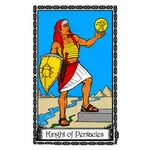 Mystical illustration representing Knight of Pentacles
