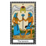 Mystical illustration representing The Lovers