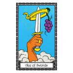 Mystical illustration representing Ace of Swords