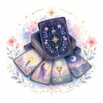 Mystical illustration representing Tarot Deck