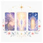 Mystical illustration representing Past-Present-Future Spread