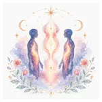 Mystical illustration representing Twin Flame