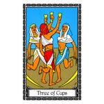 Mystical illustration representing Three of Cups