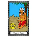 Mystical illustration representing Four of Cups