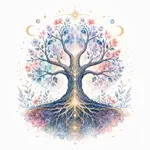 Mystical illustration representing Tree of Life