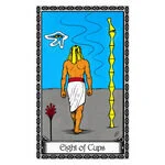 Mystical illustration representing Eight of Cups