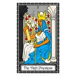 Mystical illustration representing The High Priestess