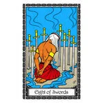 Mystical illustration representing Eight of Swords
