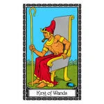 Mystical illustration representing King of Wands