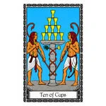 Mystical illustration representing Ten of Cups