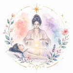 Mystical illustration representing Reiki