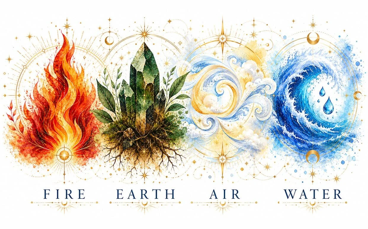 The Four Elements of the Zodiac: Fire, Earth, Air, and Water